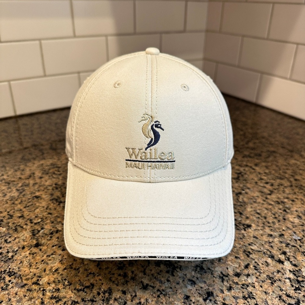Wailea Maui Hawaii DPC Dorfman Pacific Co Baseball Cap Adjustable Khaki